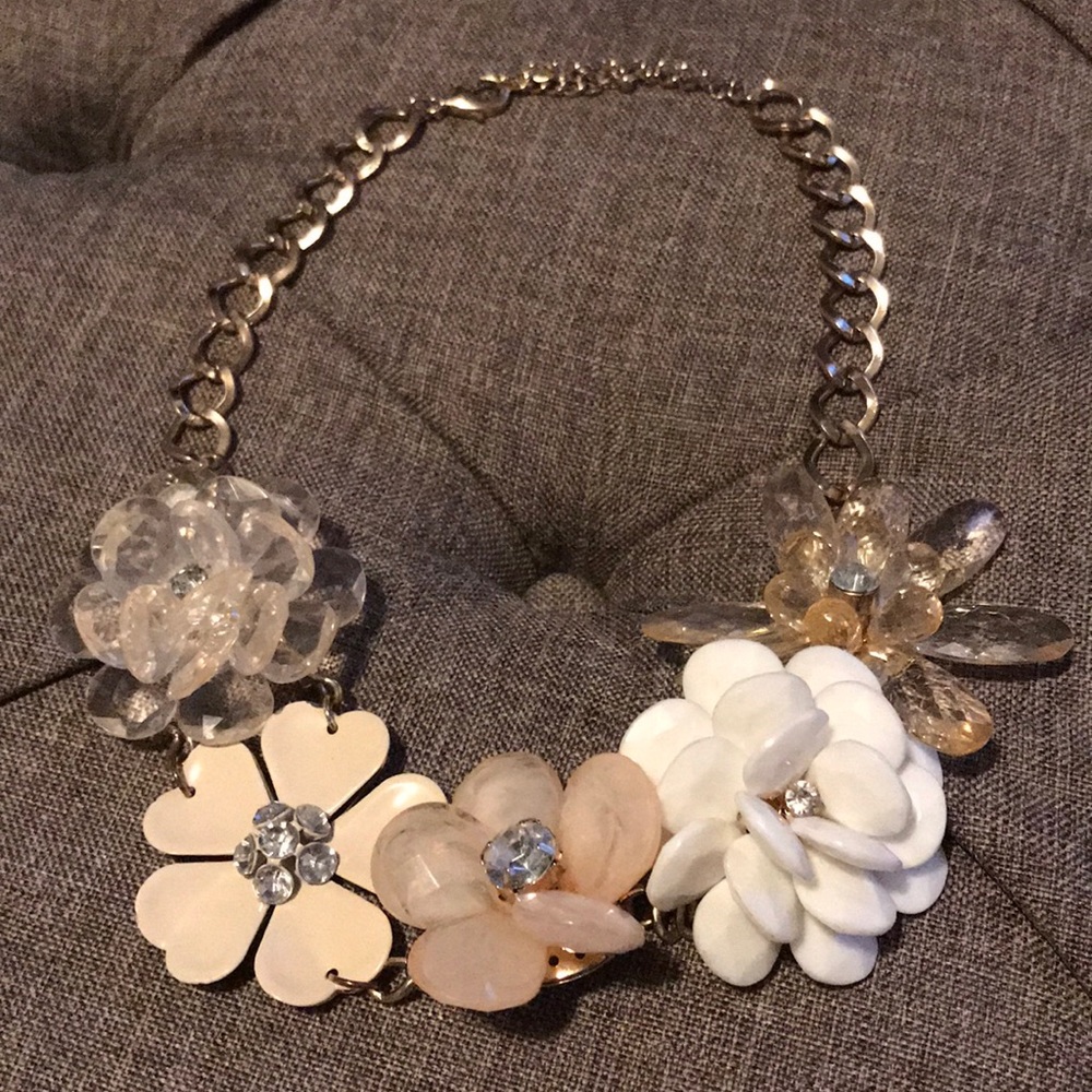 Flower statement necklace